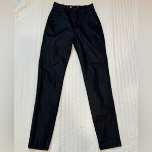 Vibrant MIU Jeans Women’s Size 5 26 Black Coated Stretch Skinny High Rise Style